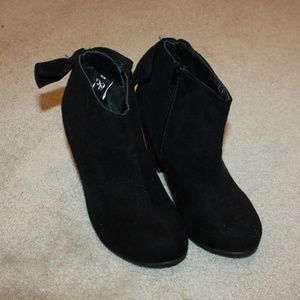 Black Suede Booties